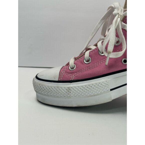 Chuck Taylor Converse high Top platform pink sz 9.5 - Picture 5 of 9